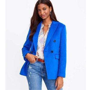 Ann Taylor Vibrant Blue double breasted blazer
